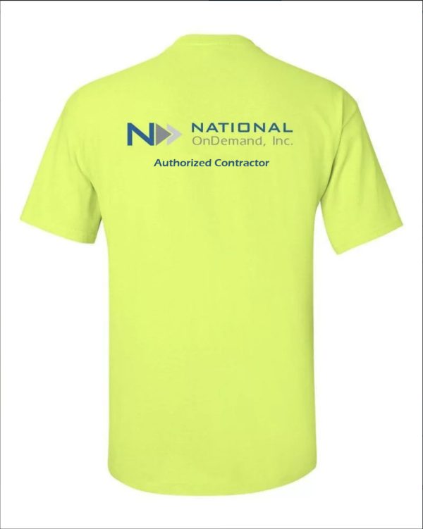 Subcontractor Hi-Vis Short Sleeved T-Shirt - "Authorized Contractor" - Image 2