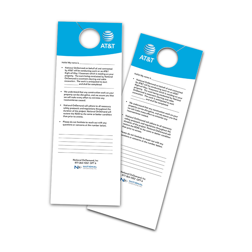 AT&T Copper Reclamation Door Hangers