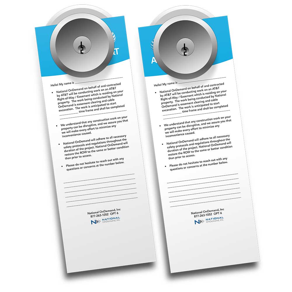 AT&T Copper Reclamation Door Hangers - Image 2